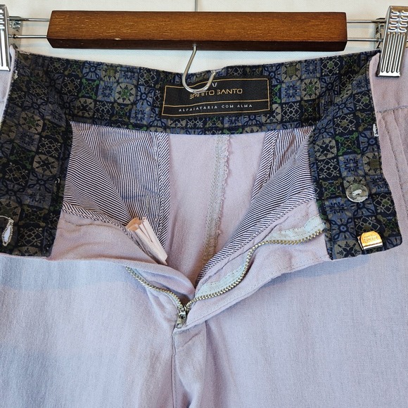 Spirito Santo linen blend pastel‎ purple burmuda shorts, size 34 US - Picture 4 of 4